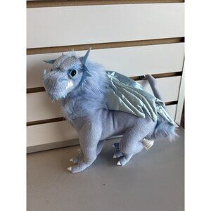 Dragonology Plush Dragon Sababa Toys 2003 Blue Frost Stuffed Toy  15” Wired